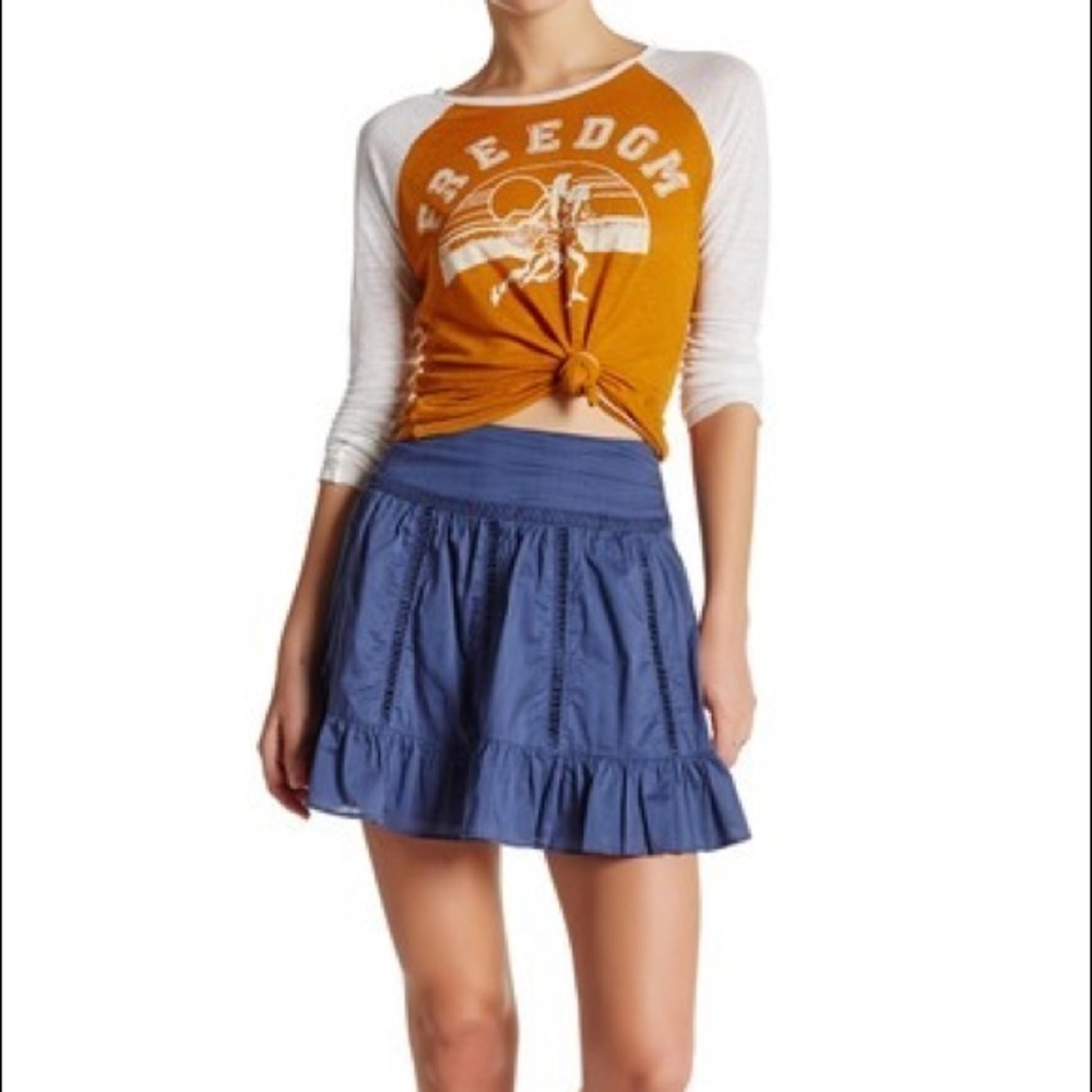 Olive & Oak High Waist Women Skirt Size M Navy Sea